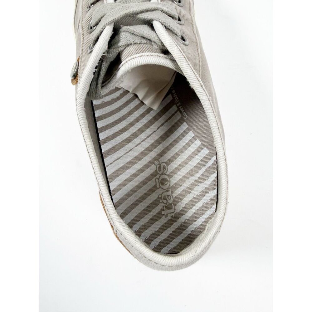 Taos Super Soul Sneakers Casual Comfort Canvas Low Top Lace Up Gray Sporty 8.5 - Picture 13 of 16